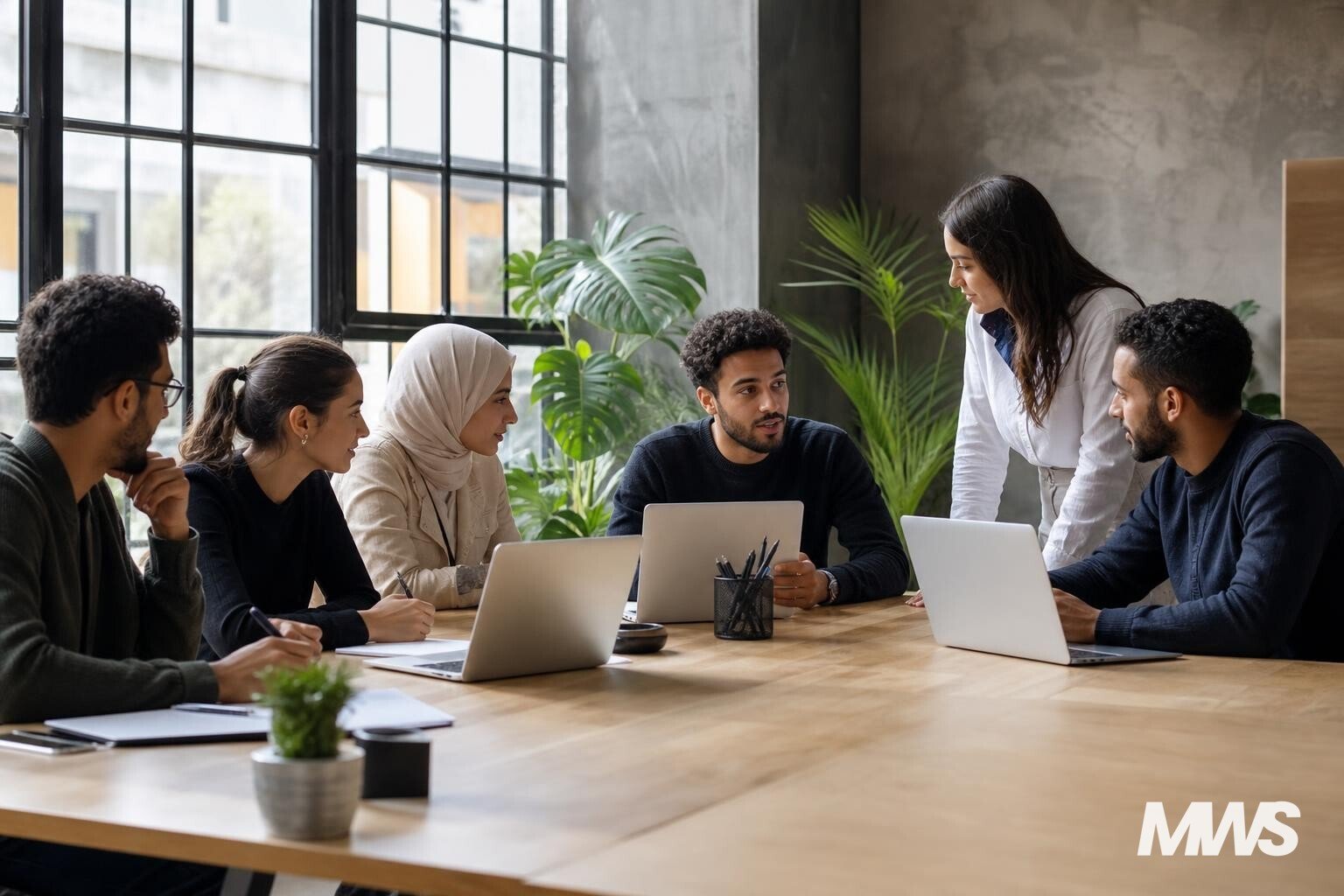 agence SEO Maroc — équipe d'agence digitale en réunion de travail au Maroc | Maroc Web Solutions