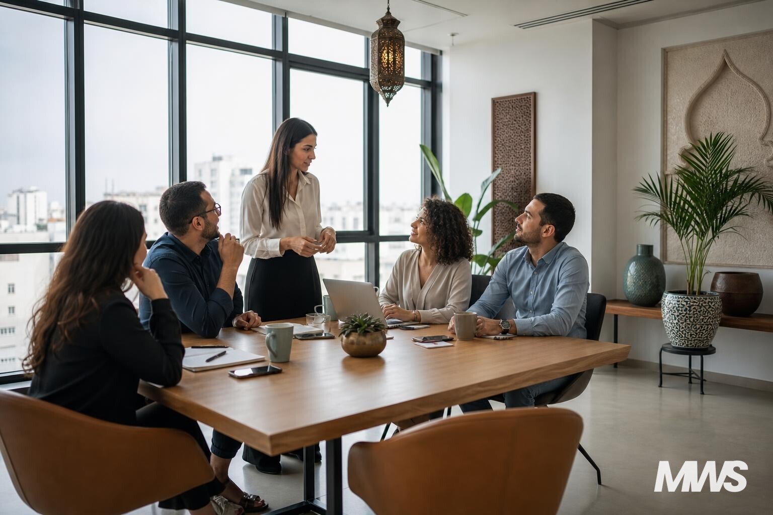 meilleure agence de marketing digital au maroc — équipe en réunion à Casablanca | Maroc Web Solutions