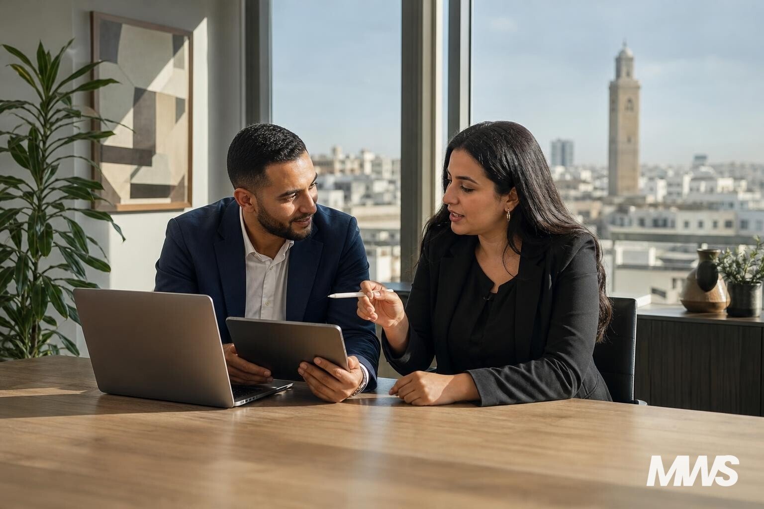 Réunion d’équipe sur la publicité Facebook Instagram avec Maroc Web Solutions à Casablanca